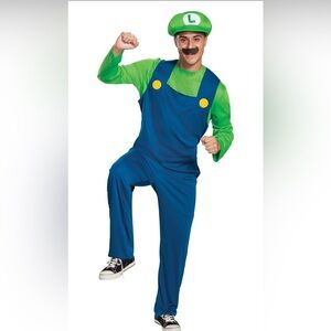 Adult Mario Brothers Luigi Costume Size Large